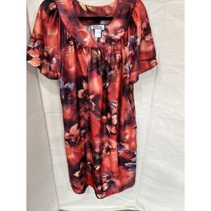 Vintage Anthony Richards Muumuu House Dress Nightgown Caftan‎ Pockets L Large